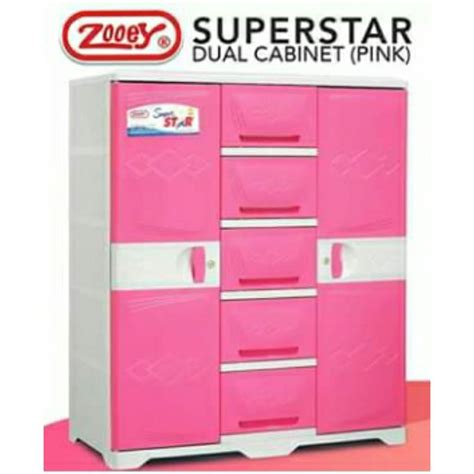 zooey super star dual cabinetclosetshelvesplastic cabinetwardrobe