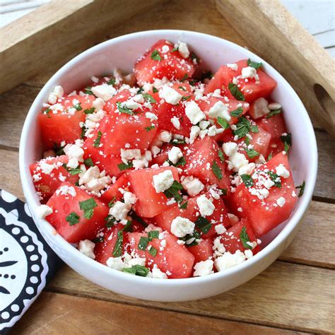 watermelon salad  mint  feta  daring gourmet