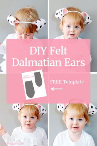 diy felt dalmatian ears  ear template included