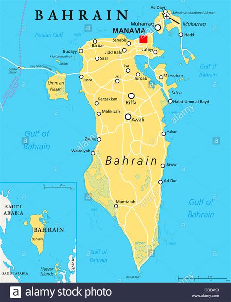 bahrain karte stepmap bahrain katar vae landkarte