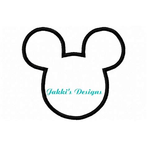 instant  applique mouse ears embroidery machine etsy