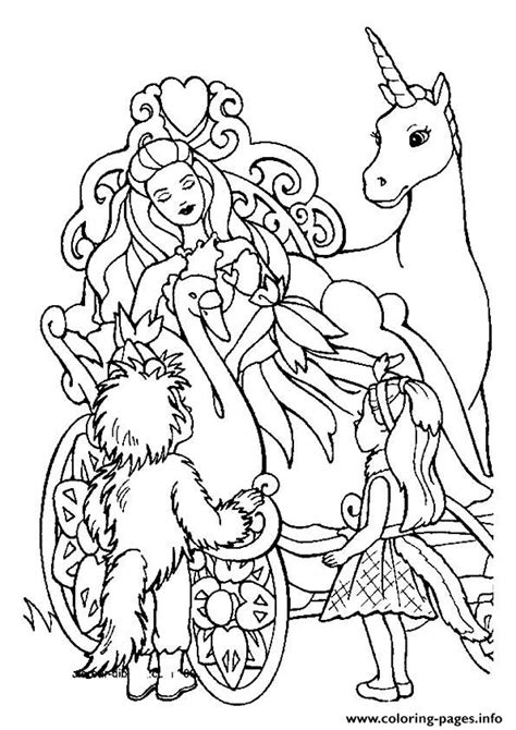 barbie   unicorn princess coloring page printable