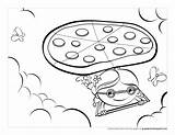 Pizza Coloring Pages Thinking Hut Kids Printable Color Getdrawings Getcolorings Popular Print sketch template