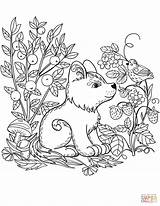 Coloring Forest Pages Animals Puppy Dog Printable Colouring Dogs Book Puppies Public Drawing Supercoloring sketch template