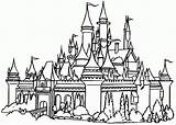 Castle Coloring Pages Castles Printable Everfreecoloring Medieval sketch template