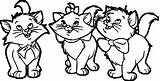 Aristocats Coloring Disney Three Small Pages Wecoloringpage sketch template