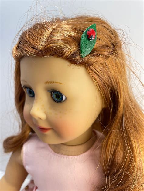 doll  ladybug hair clips set  girl  doll miniature etsy