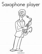 Coloring Saxophone Player Getcolorings sketch template