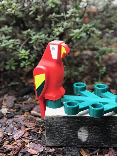 giant lego parrot  printing handmade  ashley