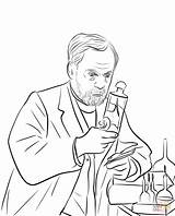 Pasteur Colorear Ludwik Kolorowanka Científicos Inventores sketch template