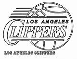 Coloring Clippers Nba Pages Print Los Angeles Basketball Lakers La Clipart Printable Para Preschool Cliparts Sheets Library Da Popular sketch template