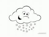 Coloring Weather Cloud Kids Pages Clouds Rainy Drawing Rain Printable Windy Storm Preschool Sheets Sun Color Getdrawings Templates Printables Clipart sketch template