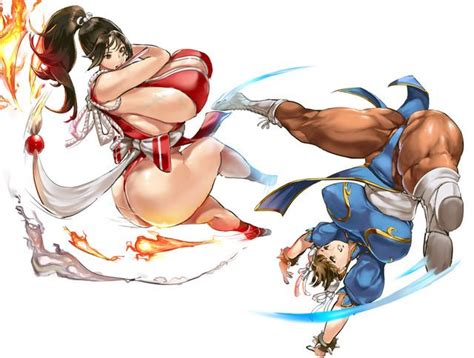 chun li and mai shiranui by seinto capcom vs anime chun li