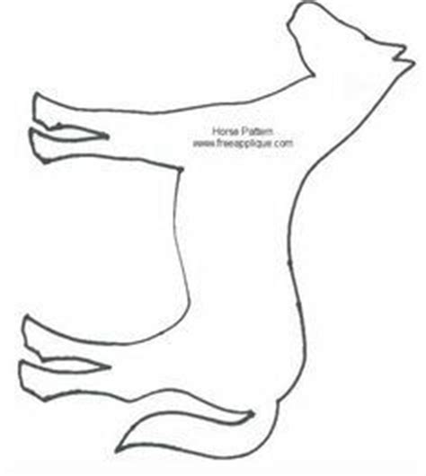 running horse pattern   printable outline  crafts creating