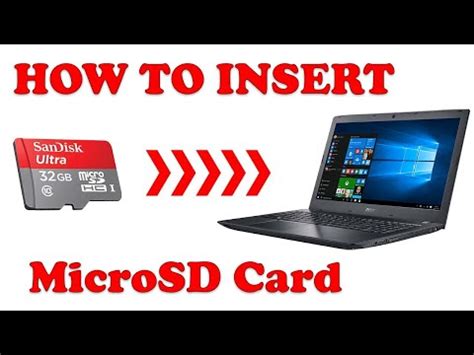 insert microsd card  acer laptop youtube