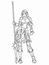 Maiden Ronindude Armored Imelda sketch template