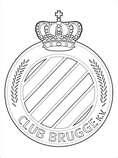 kleurplaat voetbal logo