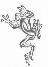 Deviantart Frog Tribal Tattoo Frogs Tattoos sketch template
