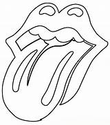 Stones Rolling Logo Lips Tattoo Outline Los Coloring Stencil Stone Pages Visit Obviously Somewhere Ma Body sketch template