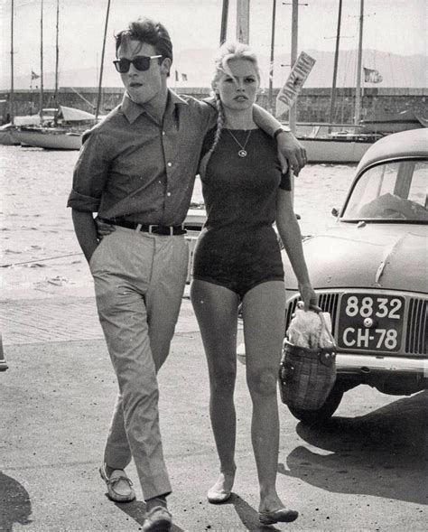 the french actress brigitte bardot strolling through the harbour of her