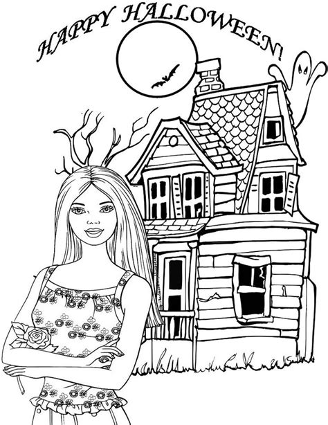 barbie halloween  halloween coloring pages barbie coloring pages