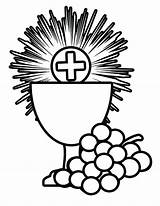 Eucharist Coloring Pages Getdrawings Communion sketch template