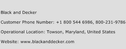 black  decker contact number black  decker customer service