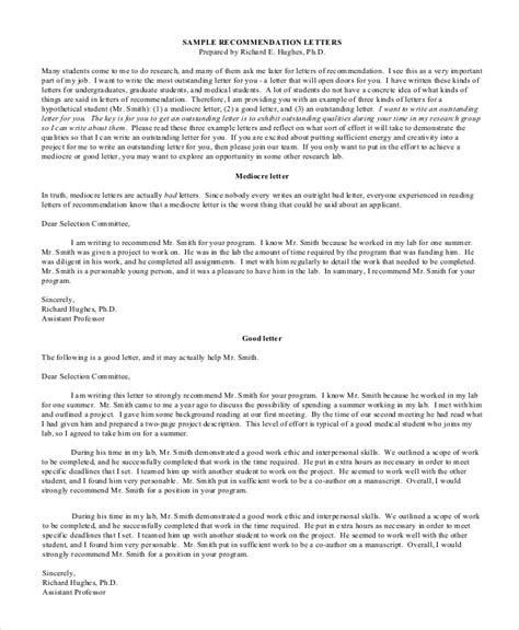 sample letter  recommendation  student   ms word