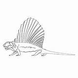 Dimetrodon Dinosaurs Momjunction sketch template