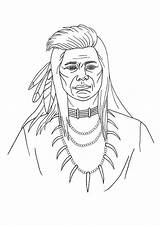 Coloring American Native Pages Printable Large sketch template