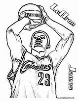 James Lebron Yescoloring Basketball Afkomstig sketch template