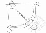 Bow Arrow Template Cupid Coloring Pages sketch template