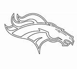 Coloring Sheet Broncos Logo sketch template