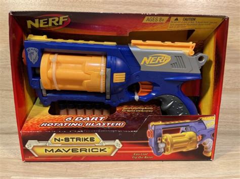 Nerf N Strike Maverick Rev 6 Dart Gun Revolver 2006 Hasbro For Sale