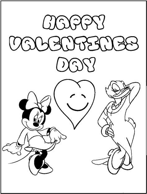 mickey minnie valentines day coloring pages