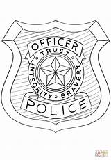 Police Badge Coloring Officer Printable Pages Template Fbi Drawing Enforcement Law Color Getdrawings Getcolorings Print Categories sketch template
