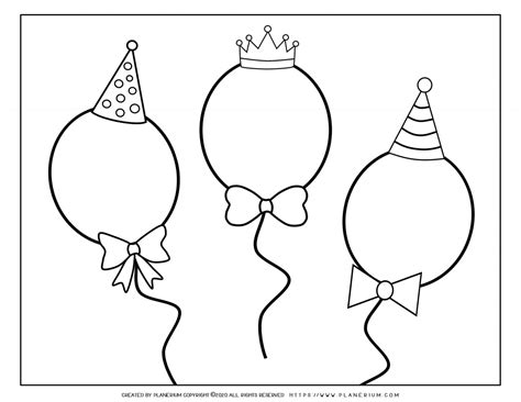 carnival coloring page balloons  printable planerium