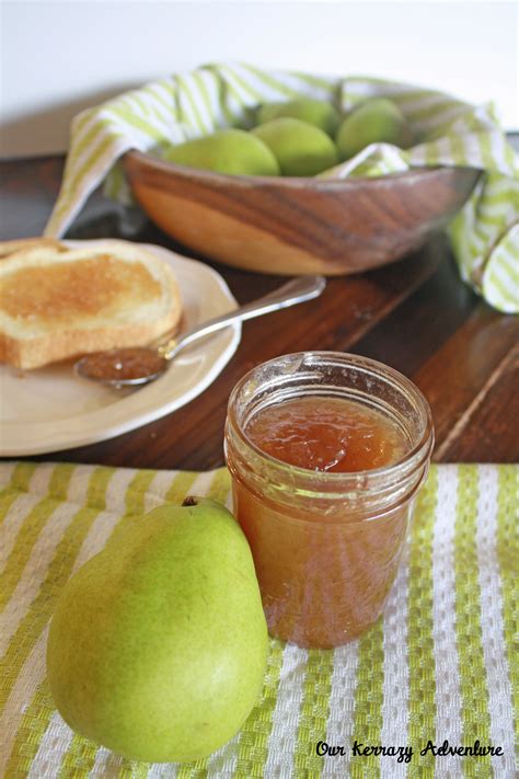 homemade pear jam recipe  kerrazy adventure