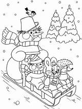 Winter Coloring Pages Printable Nature Print sketch template