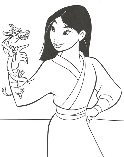 mulan coloring pages  color mulan kids coloring pages