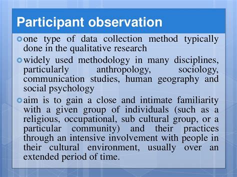 participant observation