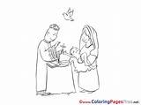 Coloring Pages Christening Priest Sheet Title sketch template