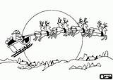 Reindeer Sleigh Sled Sleds Sledges sketch template