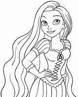 Rapunzel Princesas Colorear sketch template