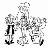 Gravity Falls Dipper Mabel Wendy Coloring Pines Corduroy Pages Walking Getcolorings Good Wood Color Template Bear sketch template