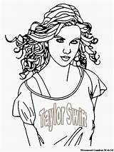 Taylor Coloring Pages Swift Printable Color Print Getcolorings Colorings sketch template