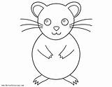 Cartoon Coloring Hamster Pages Printable Adults Kids sketch template