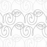 Pantograph Quilting Bandits Swirly Swirls sketch template