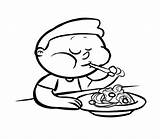 Comiendo Alimentos Niño Comer Ninos Persona Conmishijos Pintar Espaguetis Cenando Verduras Dinner Padres Integration sketch template