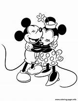 Mickey Minnie Mouse Coloring Pages Hugging Disney Classic Outline Printable Head Clipart Drawing Cliparts Drawings Clip Book Outlines Hug Original sketch template